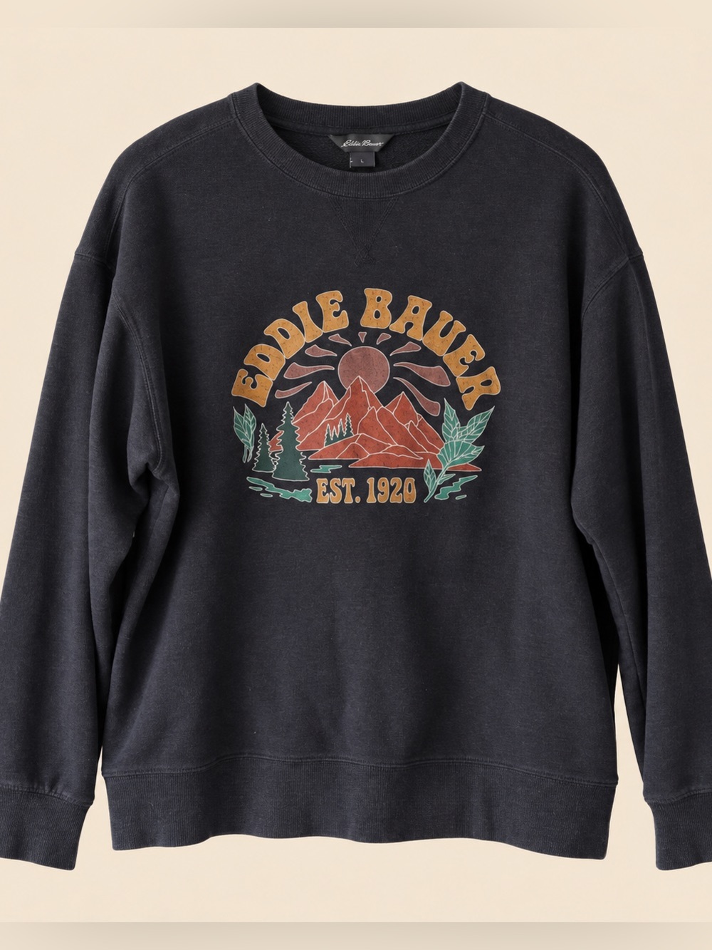 Granola Girl Outdoor Rec Hiking Graphic Crewneck Eddie Bauer M